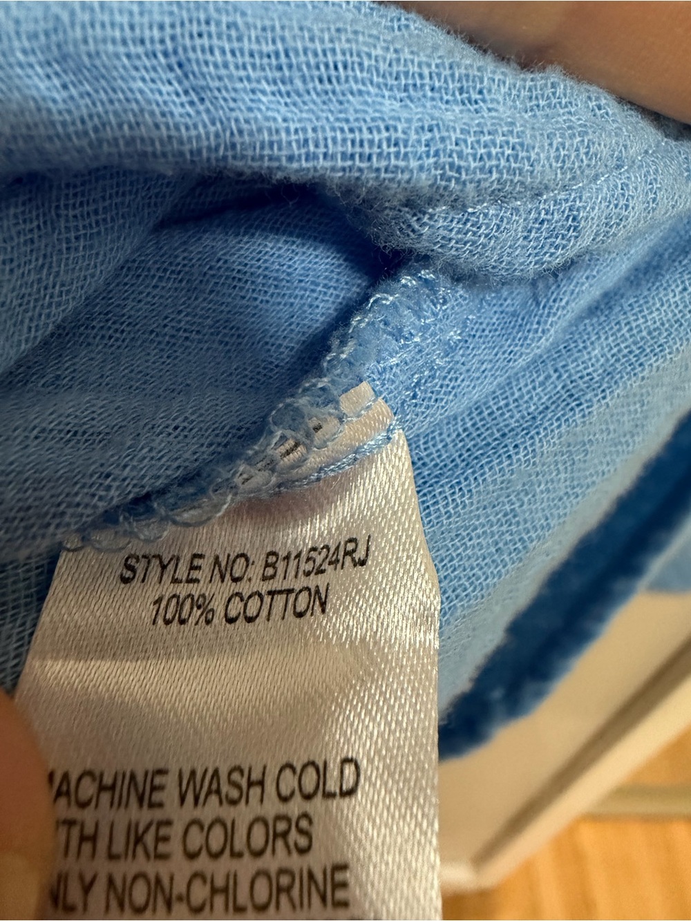 Ron Jon Surf Shop Blue 100% Cotton Gauze Button Down Shirt Large - Picture 5 of 8